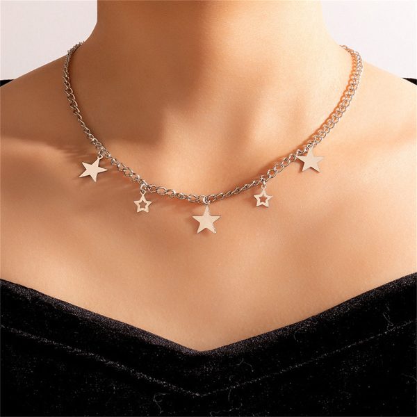 Silver-Plated Star Necklace Discount