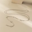 Pearl & Silver-Plated Sequin Drop Lariat Necklace For Discount