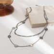 Silver-Plated Disc Layered Necklace Online