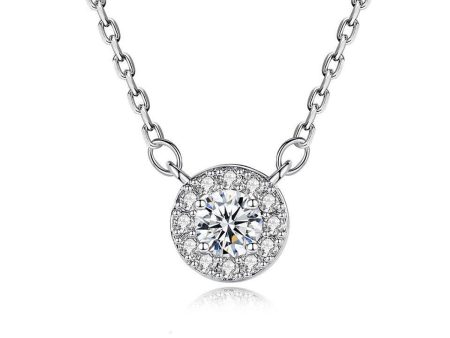 Crystal & Cubic Zirconia Silver-Plated Halo Pendant Necklace Sale