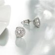 Cubic Zirconia & Crystal Silver-Plated Stud Earrings Supply