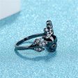 Cubic Zirconia & Black-Tone Crown Skull Ring Hot on Sale