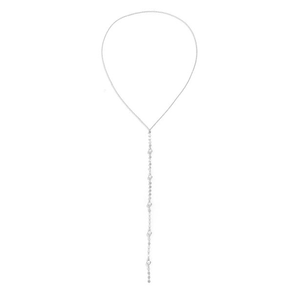 Pearl & Silver-Plated Sequin Drop Lariat Necklace For Discount