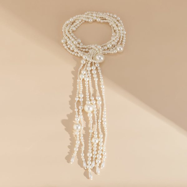 Pearl Scarf Necklace Cheap