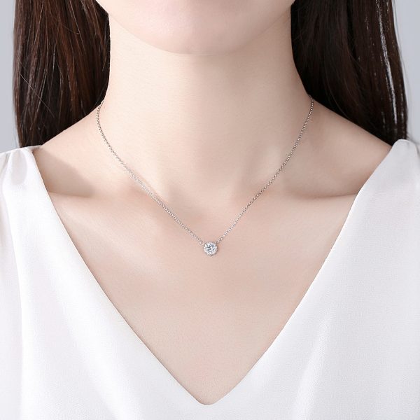 Crystal & Cubic Zirconia Silver-Plated Halo Pendant Necklace Sale