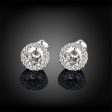 Cubic Zirconia & Crystal Silver-Plated Stud Earrings Supply