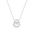 Cubic Zirconia & Sterling Silver Heart Bottle Pendant Necklace Discount