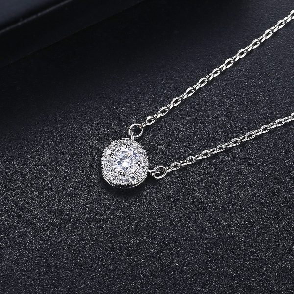 Crystal & Cubic Zirconia Silver-Plated Halo Pendant Necklace Sale