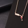 Red Enamel & 18K Rose Gold-Plated Wine Pendant Necklace Discount