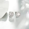 Cubic Zirconia & Crystal Silver-Plated Stud Earrings Supply