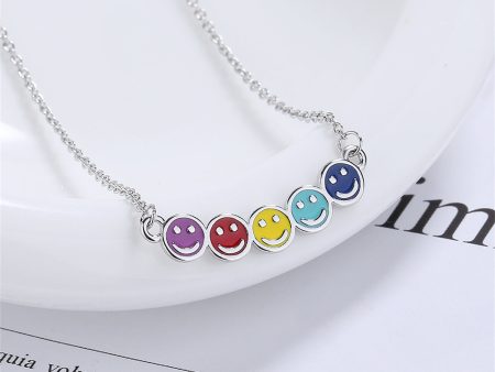 Multicolor Enamel & Silver-Plated Smiley Pendant Necklace Online