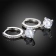 Cubic Zirconia & Silver-Plated Huggie Earrings on Sale