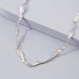 Silver-Plated Irregular Station Necklace Sale