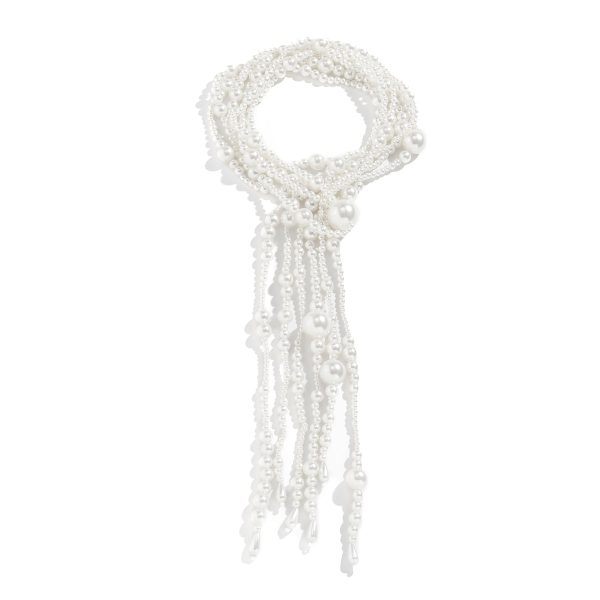 Pearl Scarf Necklace Cheap