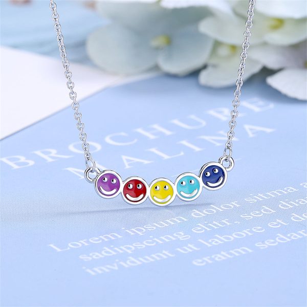 Multicolor Enamel & Silver-Plated Smiley Pendant Necklace Online