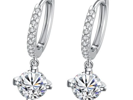 Cubic Zirconia & Silver-Plated Huggie Earrings on Sale