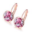 Red Crystal & 18K Rose Gold-Plated Huggie Earrings on Sale