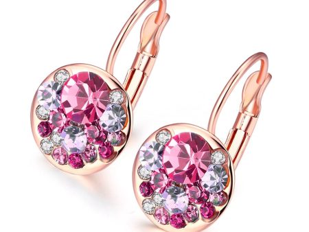 Red Crystal & 18K Rose Gold-Plated Huggie Earrings on Sale