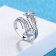 Crystal & Cubic Zirconia Star Bypass Ring Fashion