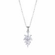 Crystal & Silver-Plated Botanical Pendant Necklace For Cheap