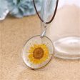 Yellow Mum Pendant Necklace Cheap