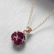 Rose Crystal & 18K Rose Gold-Plated Pendant Necklace For Cheap