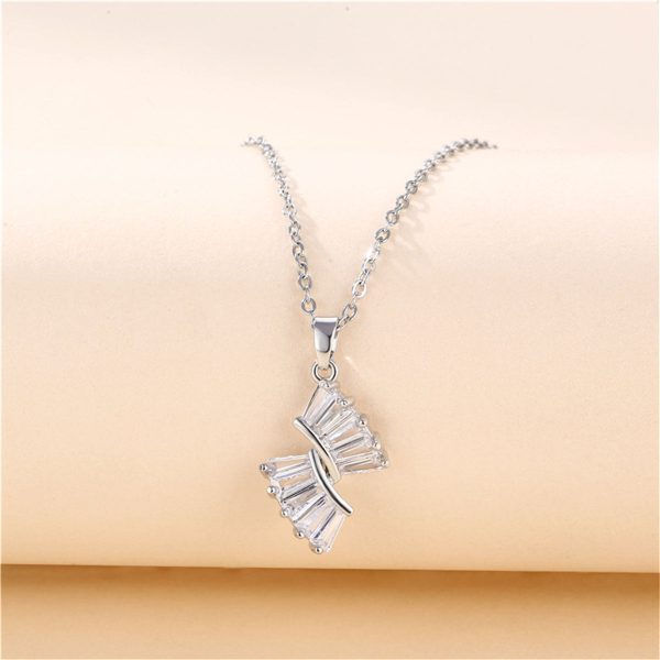 Crystal & Silver-Plated Geometric Pendant Necklace For Discount