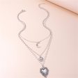 Pearl & Silver-Plated Moon Sun Heart Pendant Layered Necklace Online