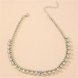 Iridescent Cubic Zirconia & Silver-Plated Double Layer Necklace Online Hot Sale