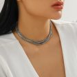 Silver-Plated Multi-Strand Box Chain Necklace Discount