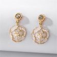 Pearl & White Enamel 18K Gold-Plated Camellia Drop Earrings Online Sale