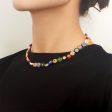 Vibrant Howlite & Vibrant Floral Beaded Necklace Sale