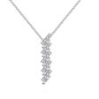 Crystal & Cubic Zirconia Stacked Pendant Necklace For Sale