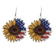 Yellow Multicolor Wood & Silver-Plated Americana Mum Drop Earrings Discount