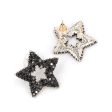 Black Cubic Zirconia & Silver-Plated Cutout Star Stud Earrings For Sale