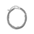 Silver-Plated Multi-Strand Box Chain Necklace Discount