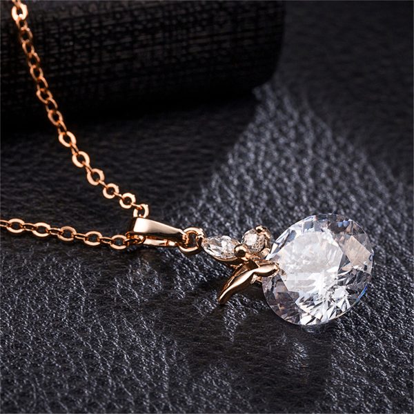 Crystal & Cubic Zirconia Butterfly Pendant Necklace Fashion