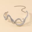 Silver-Plated Textured Snake Choker For Sale