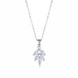 Marquise Crystal & Silver-Plated Leaves Pendant Necklace Online Hot Sale