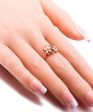 Crystal & 18K Rose Gold-Plated Double Clover Ring Online Hot Sale