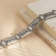 Silver-Plated Marquise Choker Necklace Discount