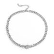 Cubic Zirconia & Silver-Plated Oval Cable Chain Necklace Online Hot Sale