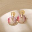 Howlite & Enamel 18K Gold-Plated Round Drop Earrings For Cheap