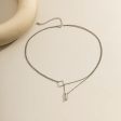 Silver-Plated Rhombus Layered Lariat Necklace Cheap