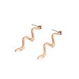 Black Cubic Zirconia & 18K Gold-Plated Snake Drop Earrings on Sale