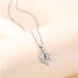 Marquise Crystal & Silver-Plated Leaves Pendant Necklace Online Hot Sale