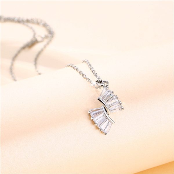 Crystal & Silver-Plated Geometric Pendant Necklace For Discount