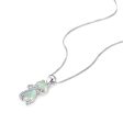 White Opal & Cubic Zirconia Cat Pendant Necklace Online