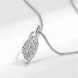 Cubic Zirconia & Silver-Plated Leaf Pendant Necklace Online now