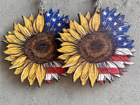 Yellow Multicolor Wood & Silver-Plated Americana Mum Drop Earrings Discount